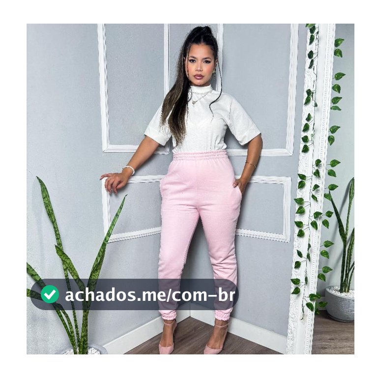 Conjunto Feminino Gola Alta + Calça Moletom – Estilo & Conforto | P M G GG | FRETE GRÁTIS