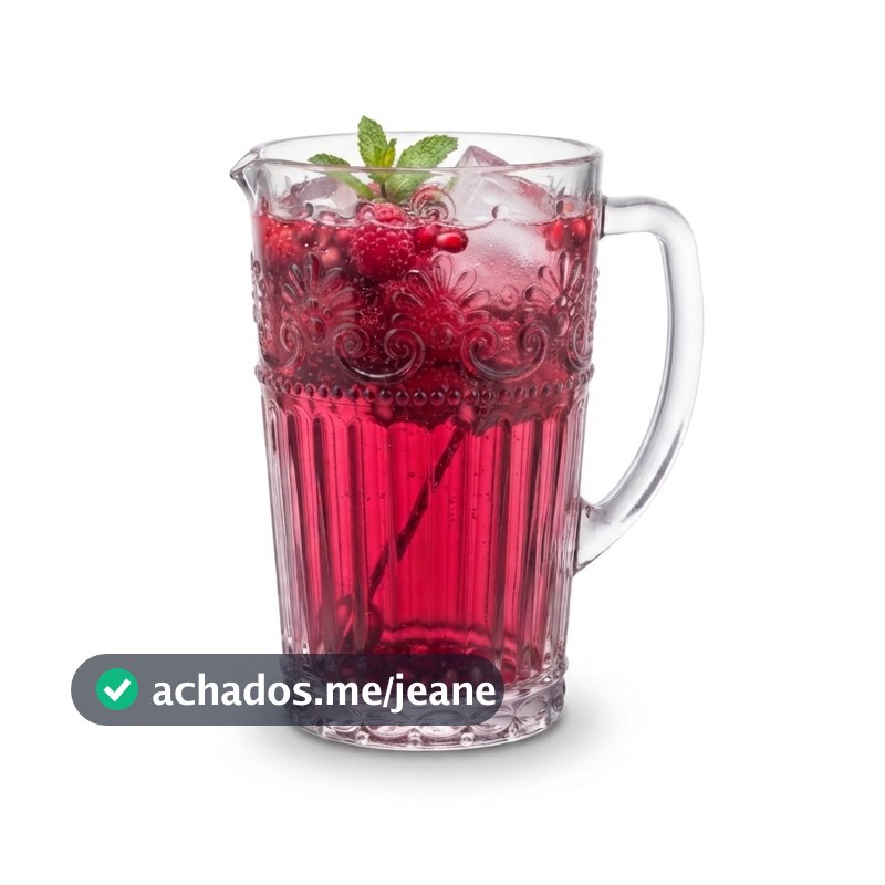 Jarra Wolff Mauve 750ml de Cristal Lapidado com Design Clássico para a Mesa Posta Ideal para Água Suco e Bebidas Geladas