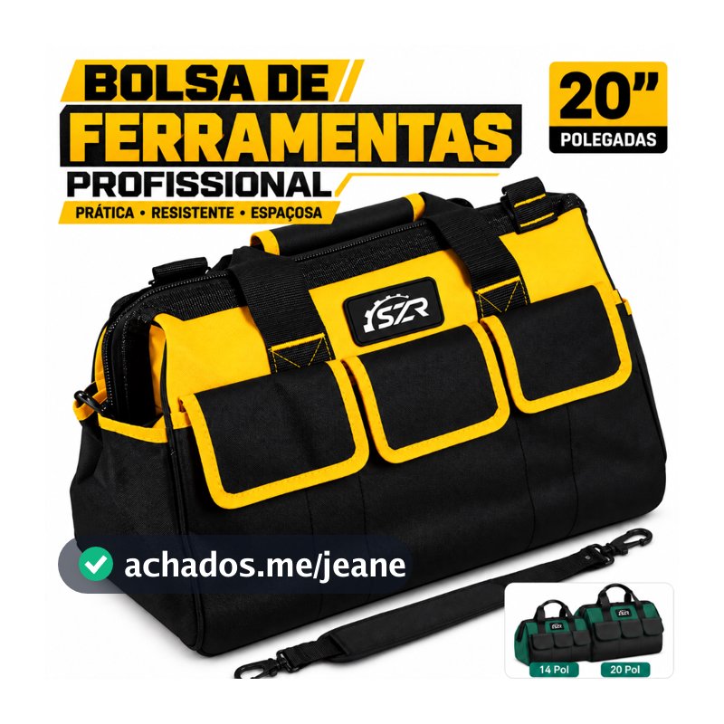 14/20 Polegadas Caixa de Ferramentas Profissional - Bolsa de Armazenamento Multiuso para Ferramentas