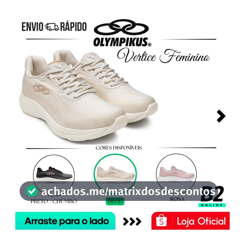 Tênis Olympikus Vertice Feminino Original Com Nota Fiscal e Garantia