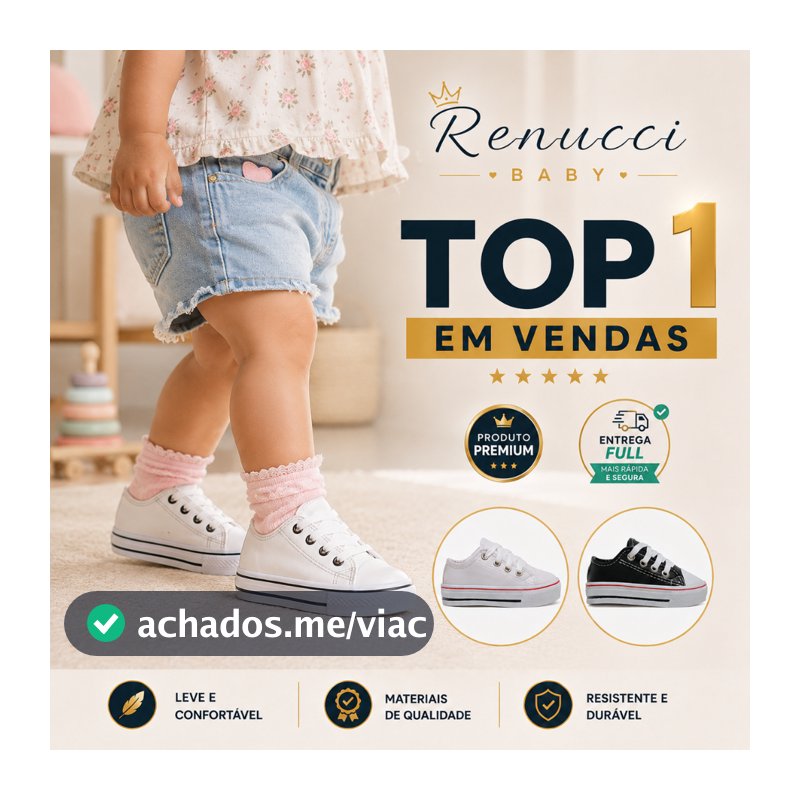 Tenis Baby Renucci Menina Menino Star Bebe Confortavel