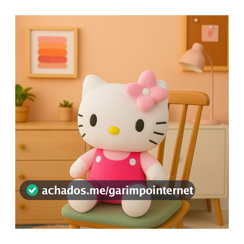 Brinquedo Boneca de Pelúcia Hello Kitty Fofinha Kawaii 30CM