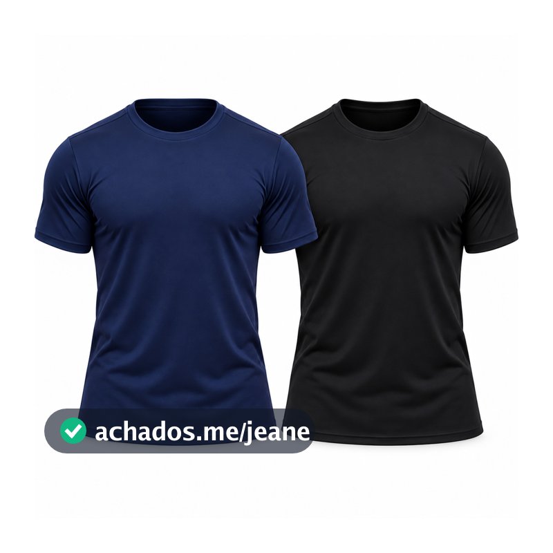 Kit 2 Camiseta Masculina DryFit Lisa Academia Corrida UV Treino Fitness Leve com Elasticidade Secagem Rápida Confortável