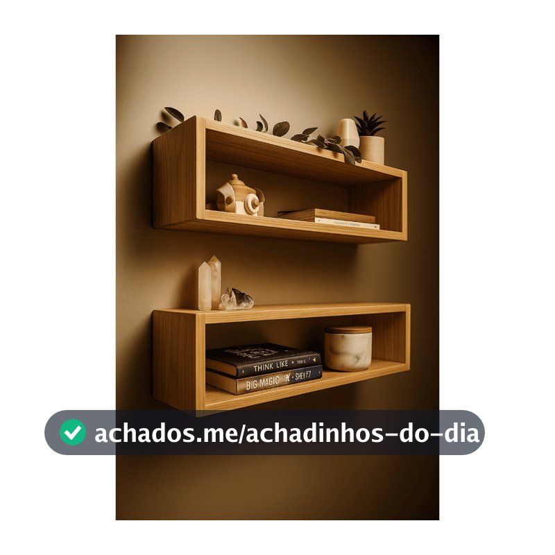 Kit 2 nicho madeira pinus 9.5 profundidade /18 cm altura /50 cm comprimento