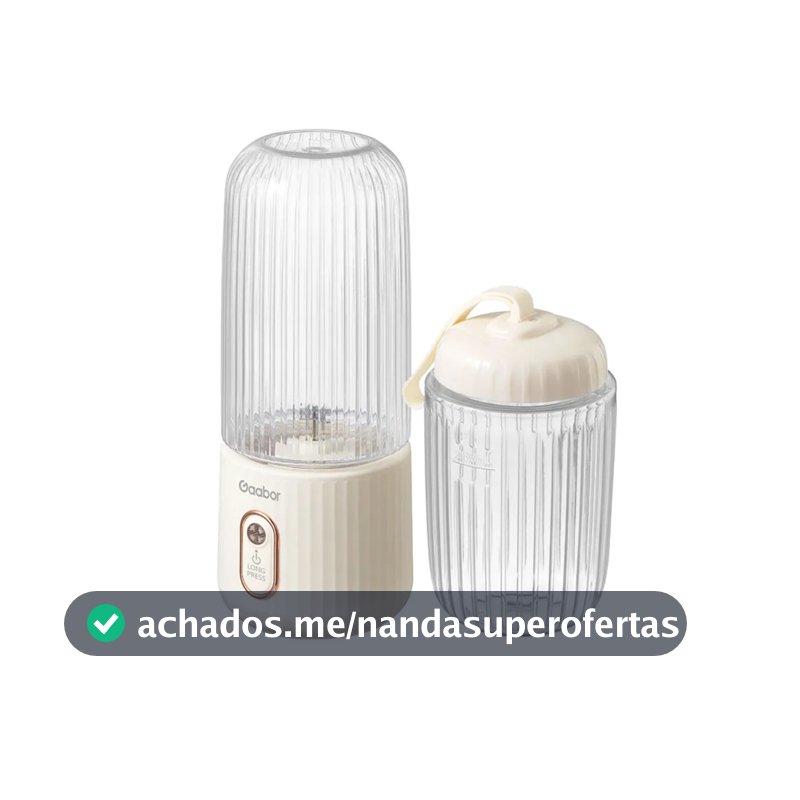 Liquidificador Gaabor Pocket Portátil 350ml USB 2 Copos