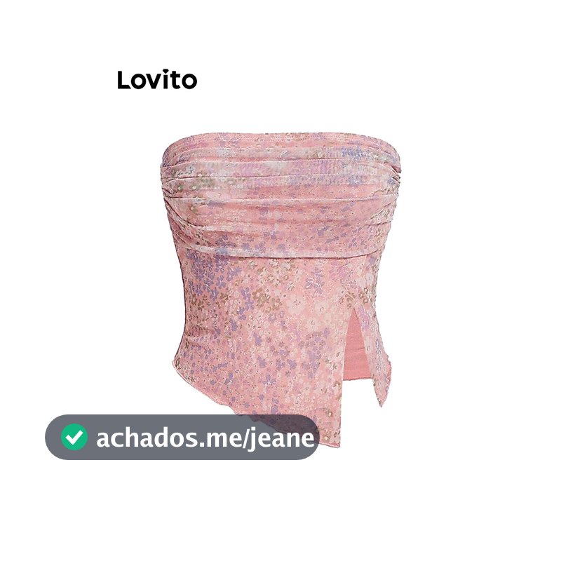 Lovito Férias Regata Ditsy Floral Franzida Regata Feminina LAD106637