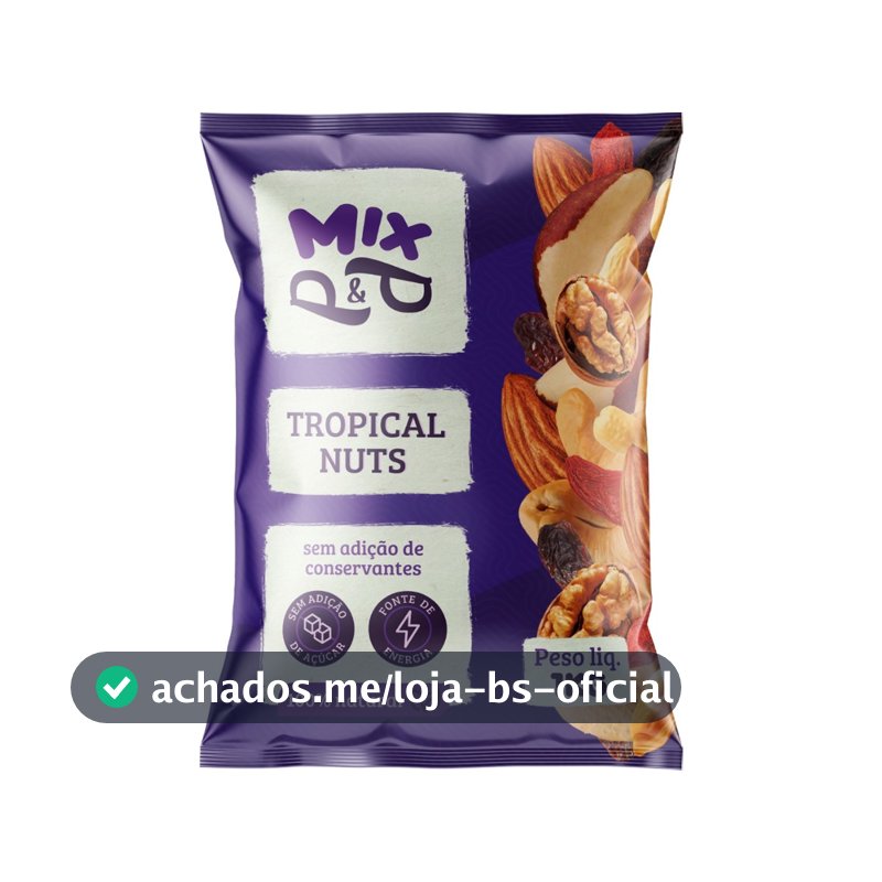 Mix Tropical Nuts 1Kg Castanha de Caju do Pará Amendoa Nozes Uva Passa Amendoim Gojiberry P&P