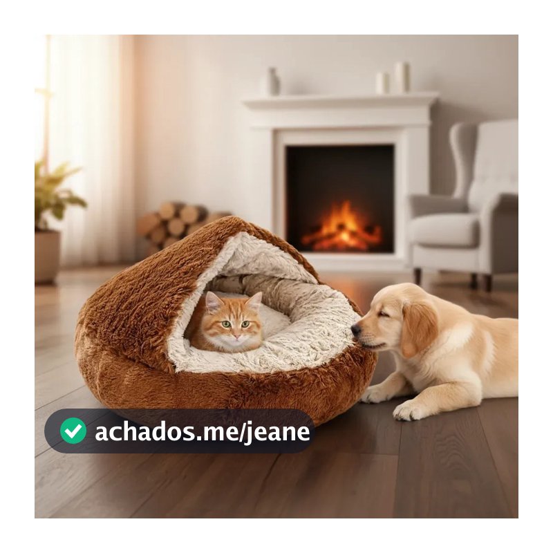 CAMINHA PET NUVEM COBERTA FECHADA CAMA CASINHA TOCA FORMATO DONUT REDONDA FUNDO ANTIDERRAPANTE