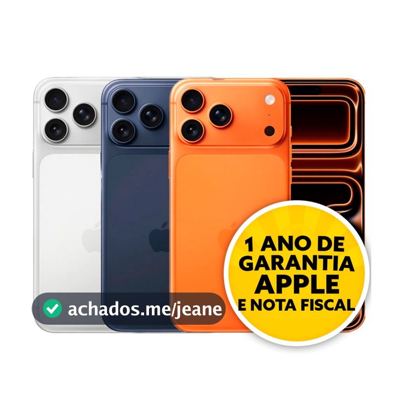 Celular IPhone 17 Pro Max 256GB 5G Dual E-sim Lacrado Original 1 Ano De Garantia