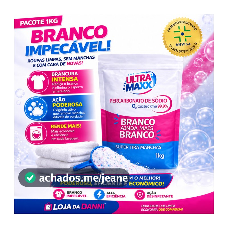 Percarbonato de sódio 99% pureza 1kg