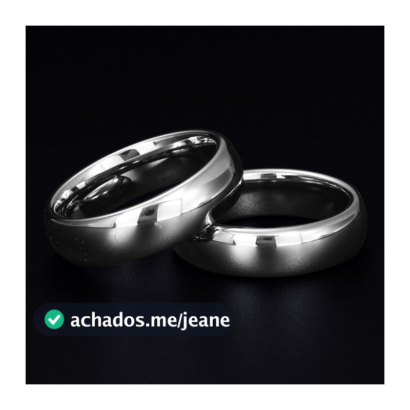 Moda masculina anel de ouro de tungstênio cor prata anel liso tendência única boca fechada não-desbotamento anel de caud