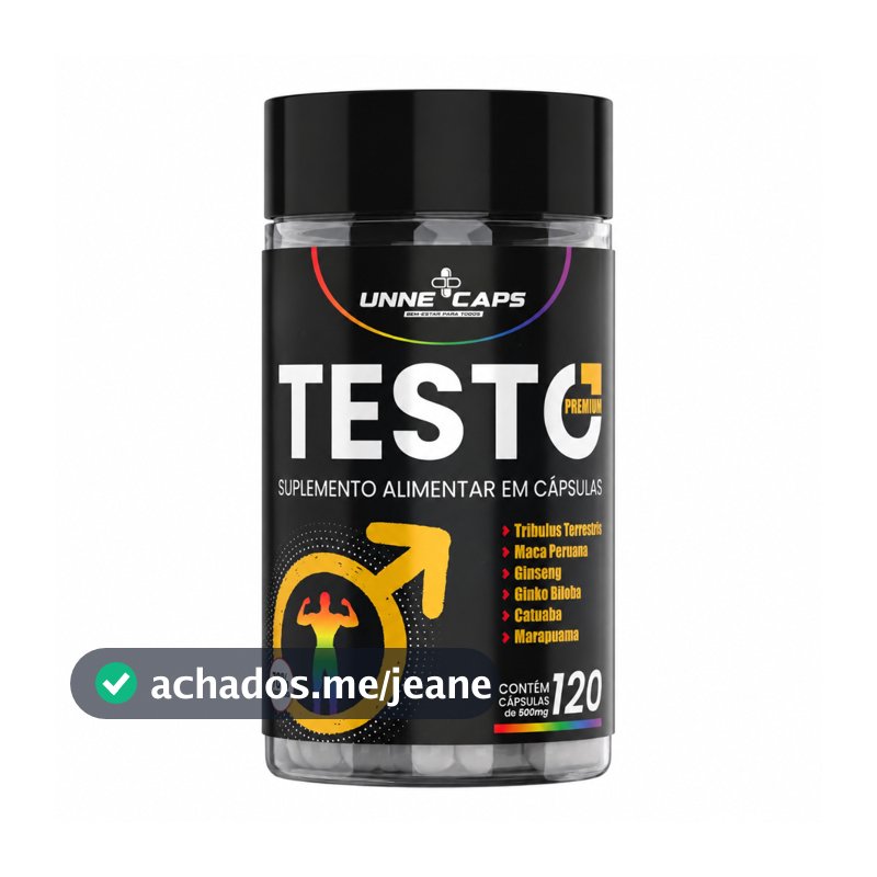 Testo Premium Unne Caps Energia Disposição e Vitalidade Suplemento Alimentar
