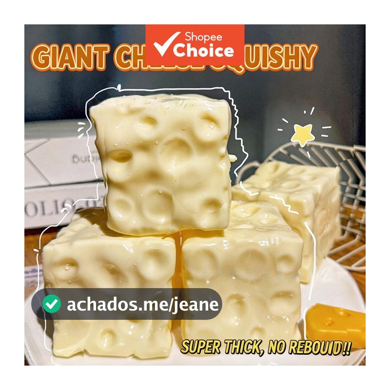 Brinquedo Mole De Queijo Gigante , Verão De Alívio De Estresse De Recuperação Lenta Suave Moldável