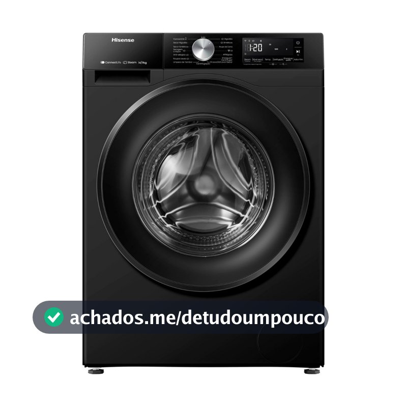 Lava e Seca Hisense 3s 14/9kg com Motor Inverter Wi-fi e Steam Wd3s14 Preta