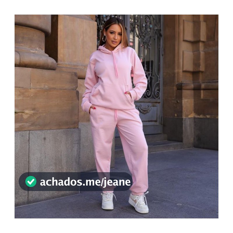 Conjunto de Moletom Feminino Agasalho Feminino Moletom Canguru com Capuz Inverno Moda Feminina