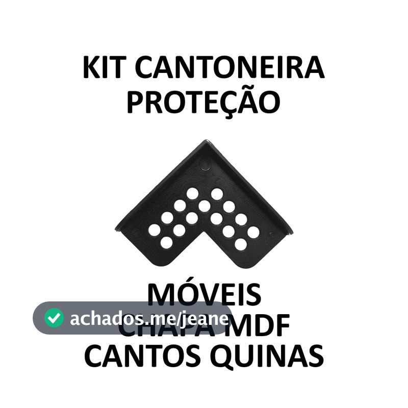 Kit Cantoneira Plástica 25 50 75 100 un Proteção Embalagem Transporte Móveis Mdf Quina Canto Universal 15mm Cobertura