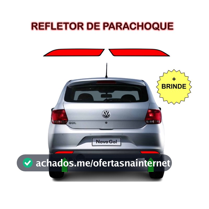 Refletor de Parachoque Em Adesivo VW Volkswagen Gol G6