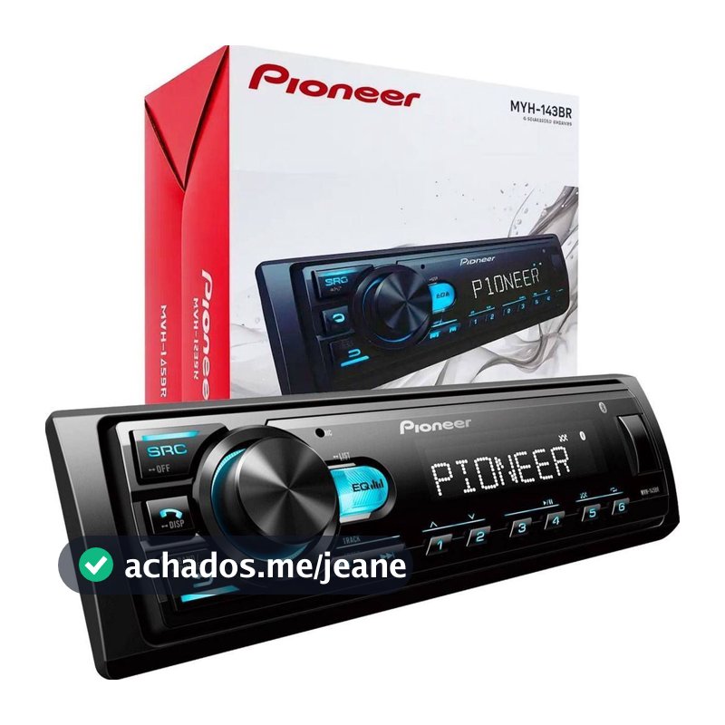 Radio Pioneer Mp3 Player MVH145BR  Automotivo Bluetooth USB FM Som Universal Completo