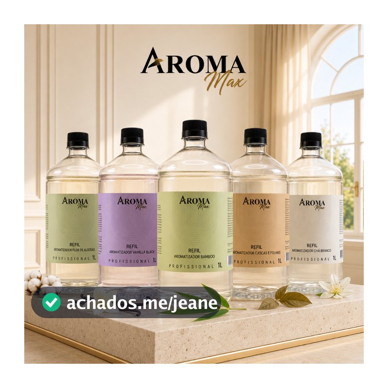 Refil Difusor de Varetas 1L AromaMax Alta Fixação Aromatizador Perfume para Ambiente