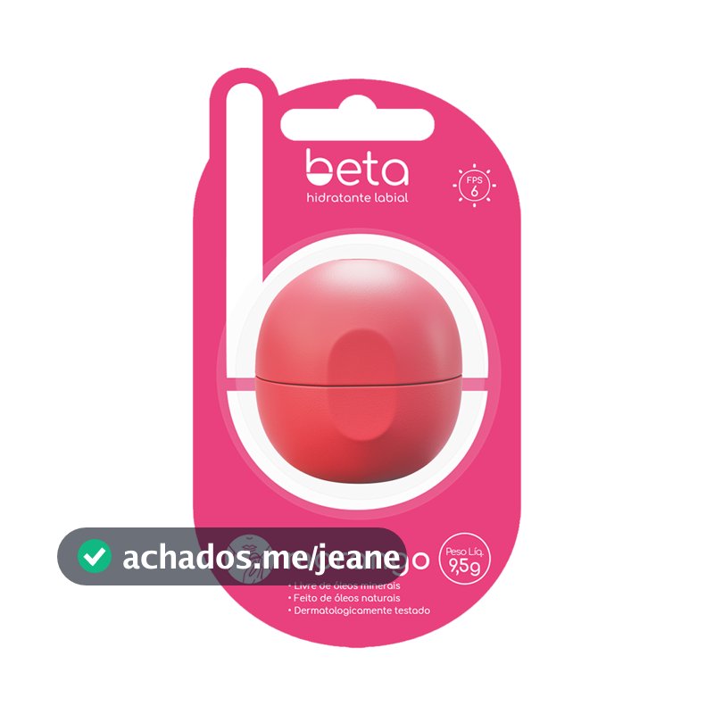 Hidratante Labial Beta Morango – Hidratação Profunda com FPS 6