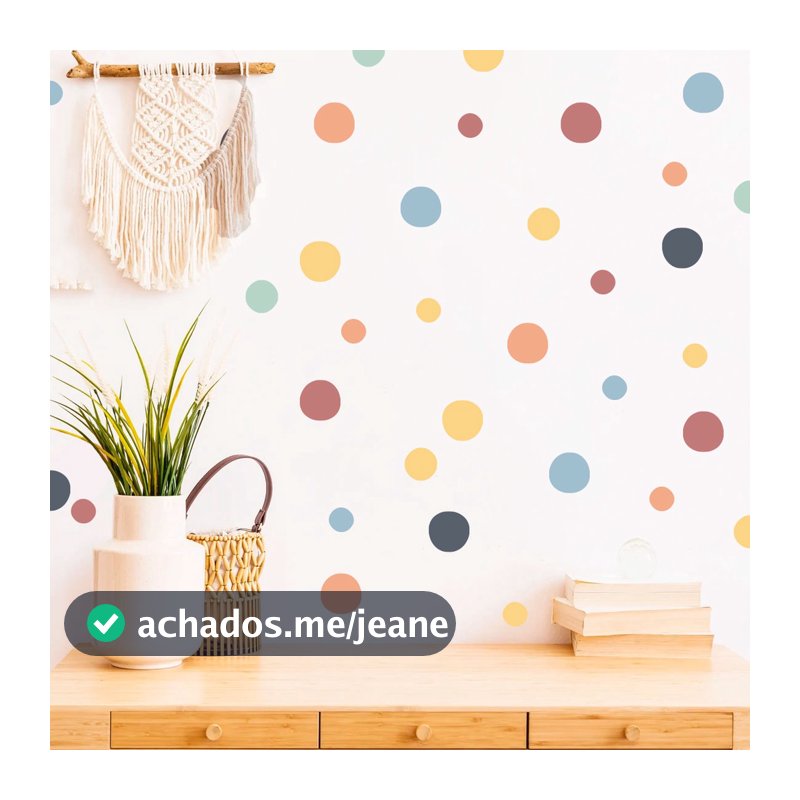 Kit 300 Adesivos Boho / Bolinhas Coloridas Para Decoração