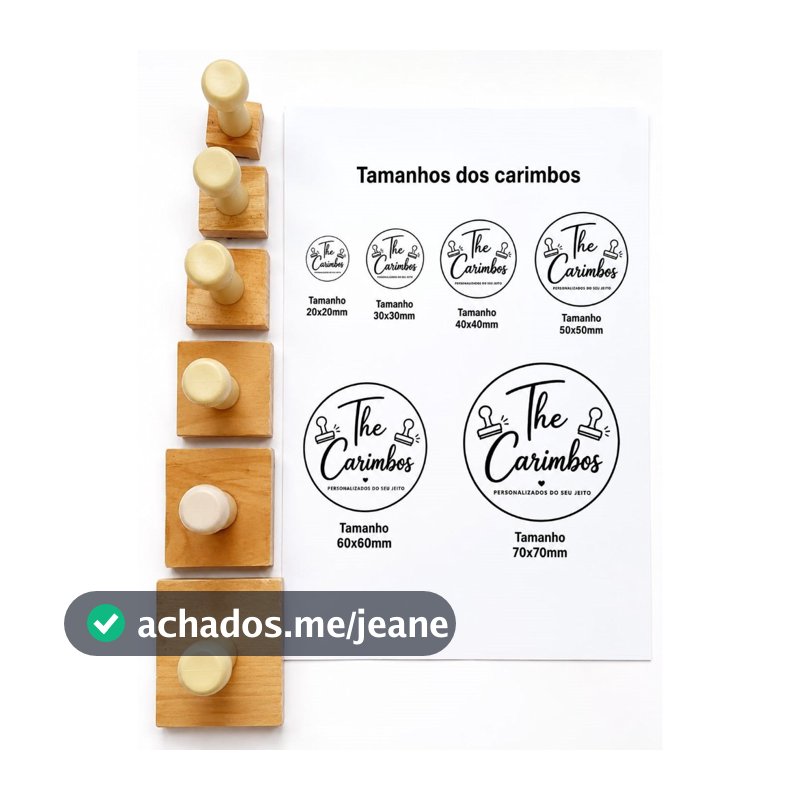 Carimbo de Madeira Personalizado / Logo. Nome, Artesanato. Embalagens e Papel Kraft