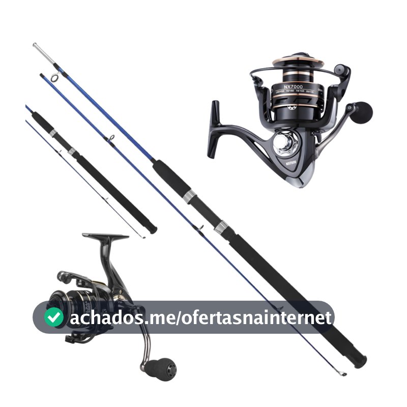 Kit Pesca Completo Vara 1,8m 40 Libras + Molinete 3000 Carretel Alumínio