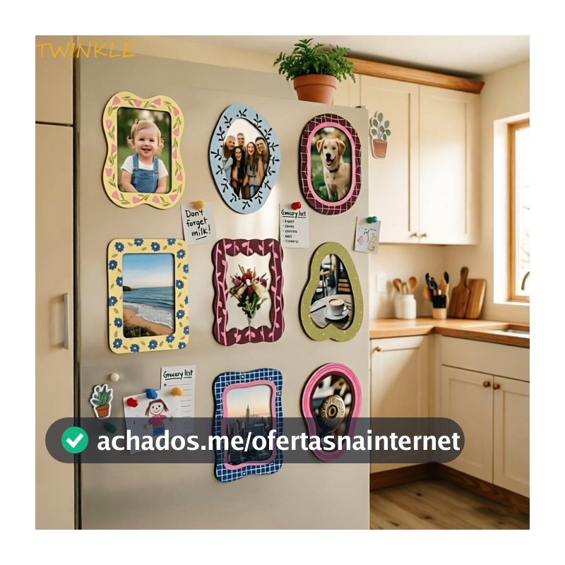 Conjunto De Molduras Para Fotos TWINKLEO 8PCS , Porta-Retratos Vintage Removível , Reutilizável