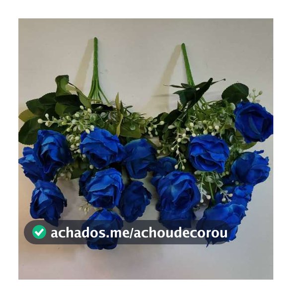 Rosa com 9 flores (bolinha) kit com 2