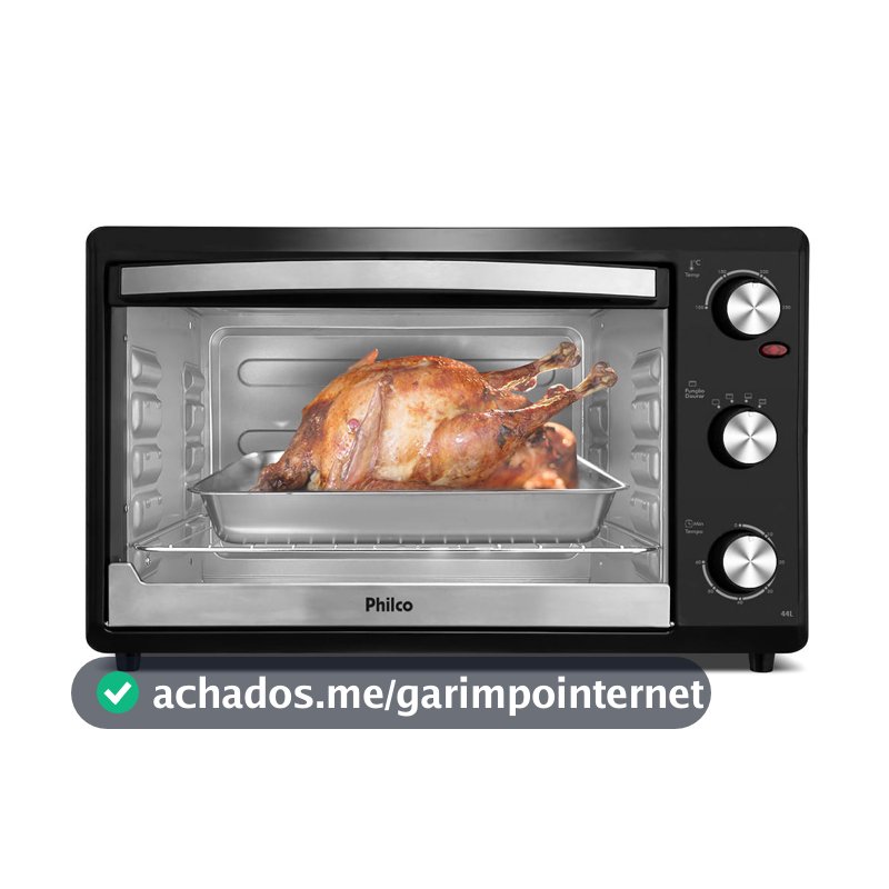 Forno Elétrico Philco 44L Preto Dupla Resistência PFE44P