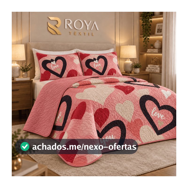Jogo Colcha Cobre Leito Casal Queen 2,40x2,60 Dupla Face Estampado