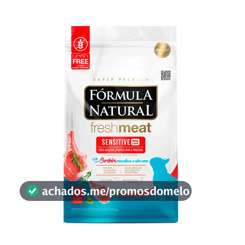 Ração Fórmula Natural Fresh Meat Sensitive para Cães Adultos Raças Mini e Pequenas – 2,5kg