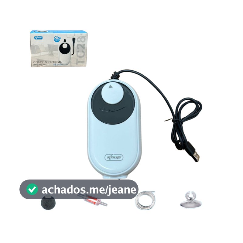 Compressor De Oxigênio Para Aquário Silencioso Com 2 Saídas IPX4