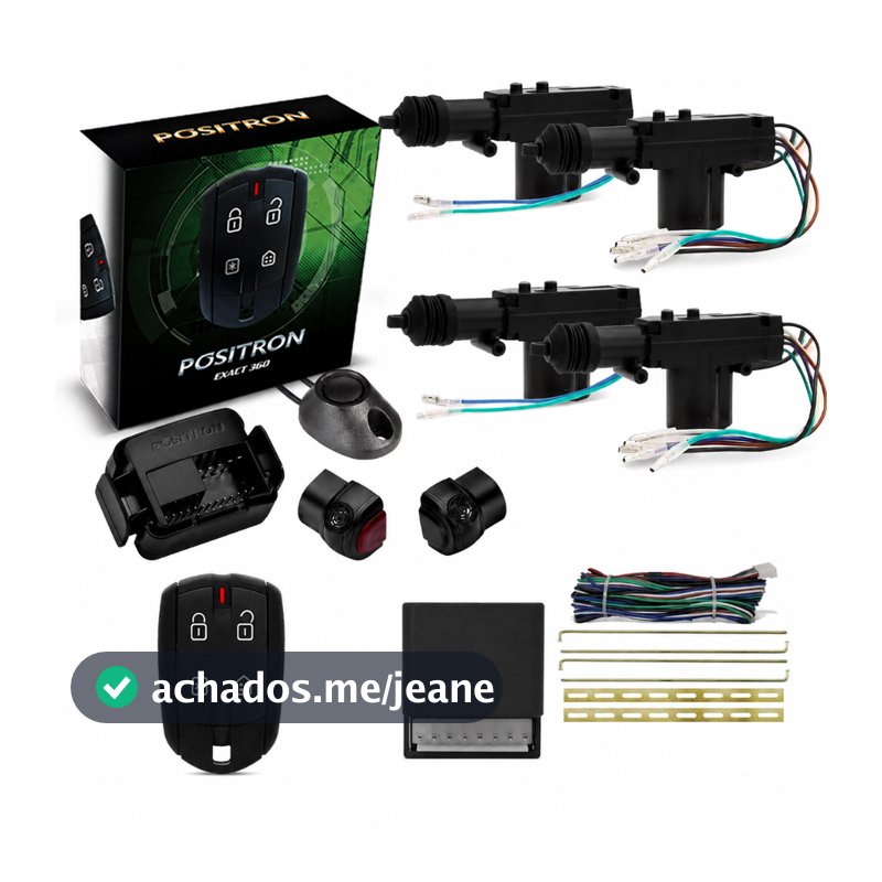 Alarme de Carro Universal Positron Exact Ex360 com Trava para 4 Portas