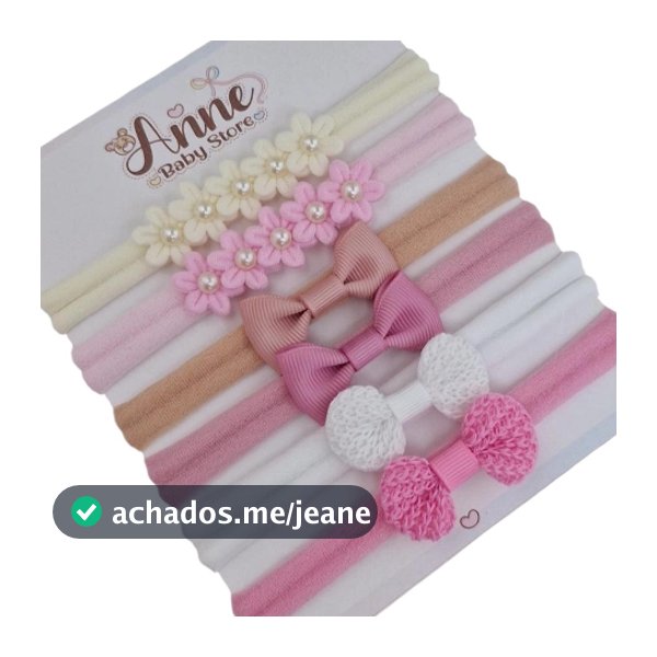 Kit com 6 faixinhas de cabelo para recém nascido lacinhos maternidade menina laços para bebê rn.