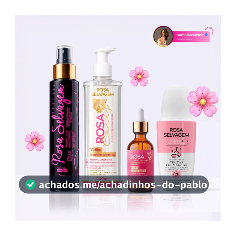 Kit Florzinha Rosa Candy - Nathália Valente