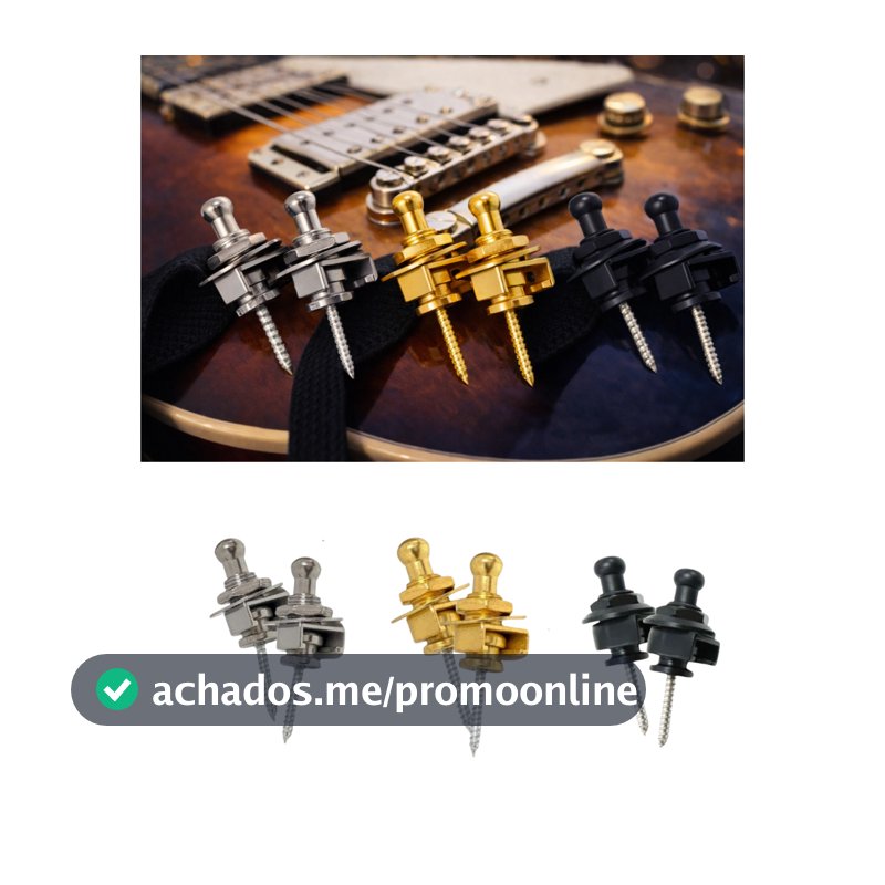 Kit 2x Strap Lock Trava Correia Guitarra Violão Contrabaixo