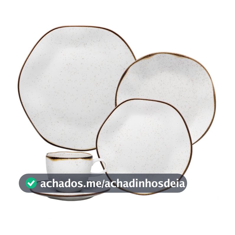 Aparelho de Jantar 20 Peças em Porcelana Ryo Maresia Oxford