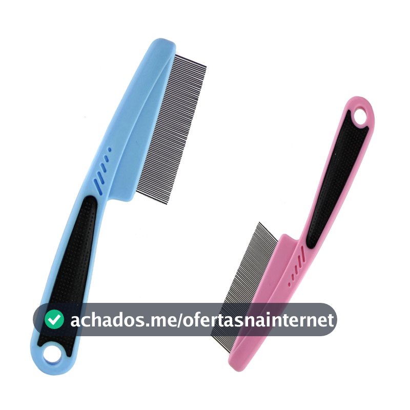 Pente Premium Fino Tira Pelos Remove Pulga Pets