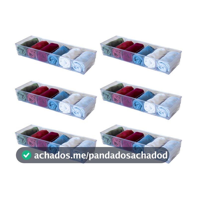 Kit 6 Colmeia Organizadora em Acrílico para Gavetas Calcinha Meia C/Divisória Roupinhas de bebe Body
