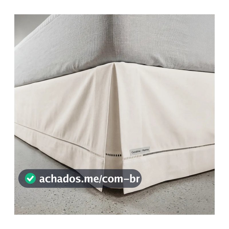 Saia Cama Box Queen Size Ponto Palito Toque Super Macio Elegante Proteção Premium