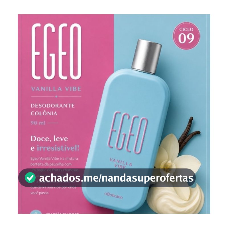 Egeo Vanilla Vibe Desodorante Colônia 90ml