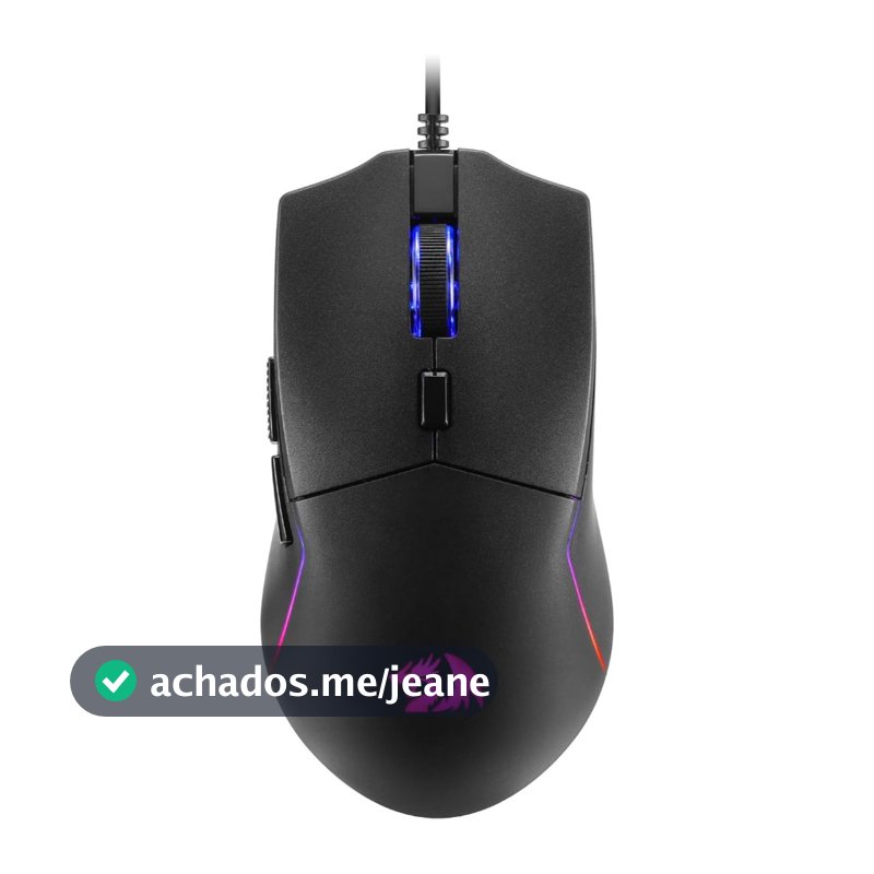 Mouse Gamer Redragon Naga Preto RGB 10000DPI 6 Botões Programáveis 82g M730-RGB