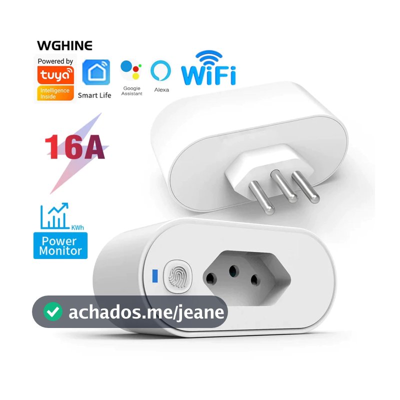 Kit 3 SMART PLUG-Adaptador de soquete Wi-Fi Tuya Smart Life App Control Alexa Google Home Adaptador de soquete 16A