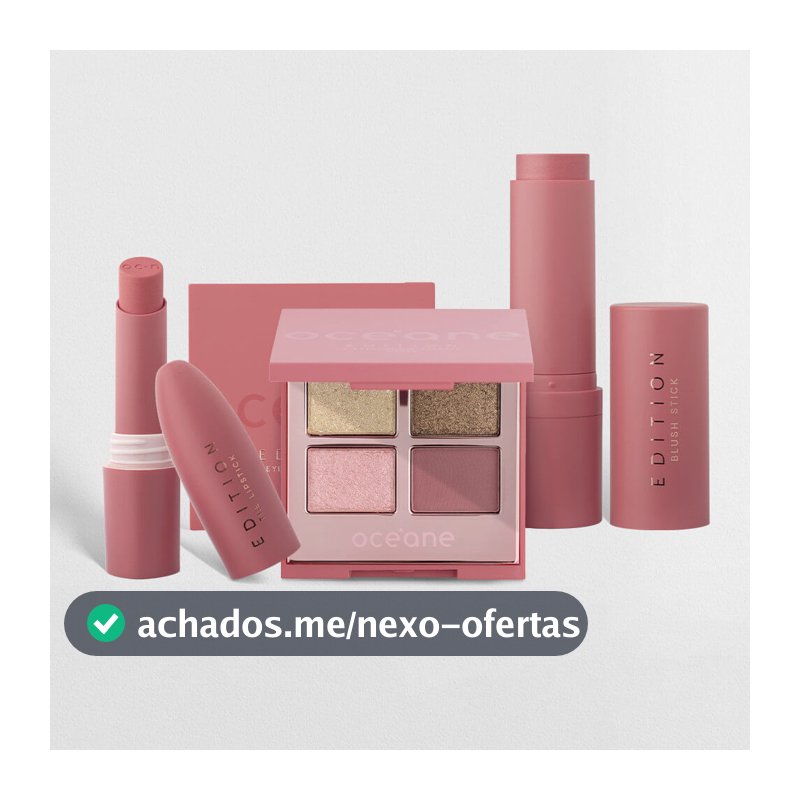 Kit Trio Glossy Rosé Pink - Paleta + Batom + Blush