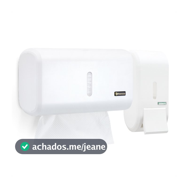 Kit Porta Papel Toalha + Dispenser Saboneteira/Álcool Gel Banheiro Cozinha