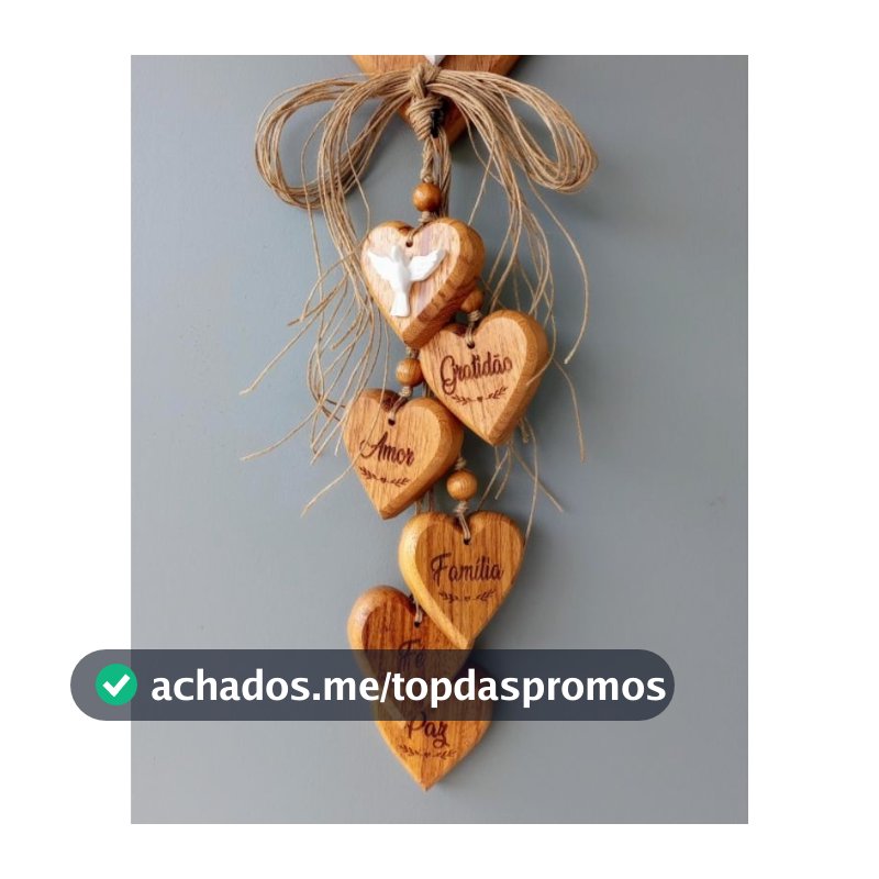 Penca de corações com dizeres e Divino (somente penca)
