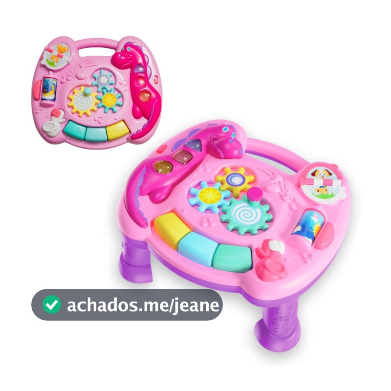 Mesa Infantil de Atividades Interativa Musical e Luzes Didática