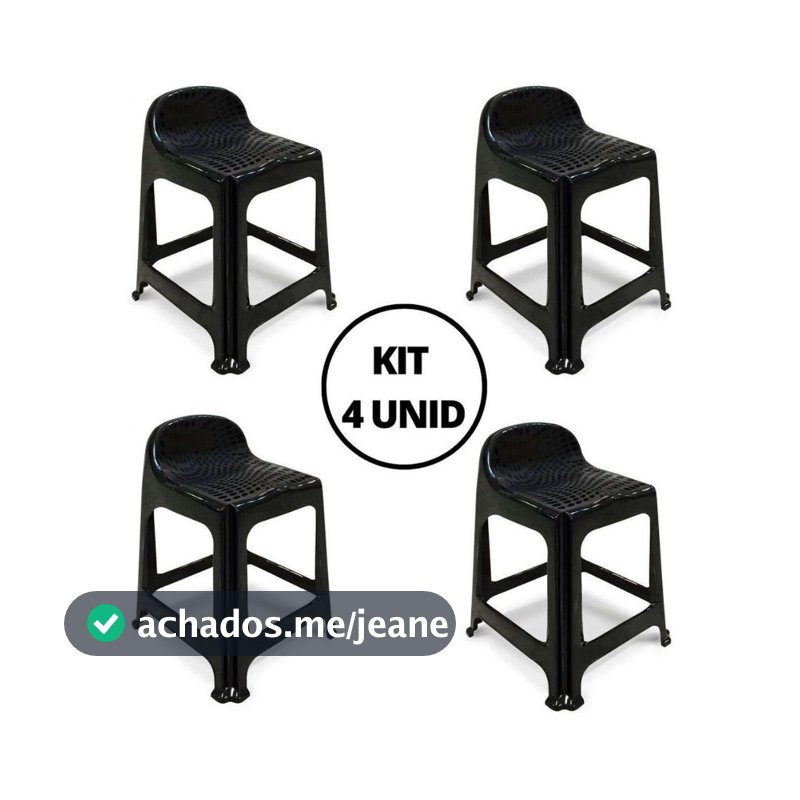 Banquetas Com 4 Unidades Banco Com Encosto Modelo Resistente Para Lazer