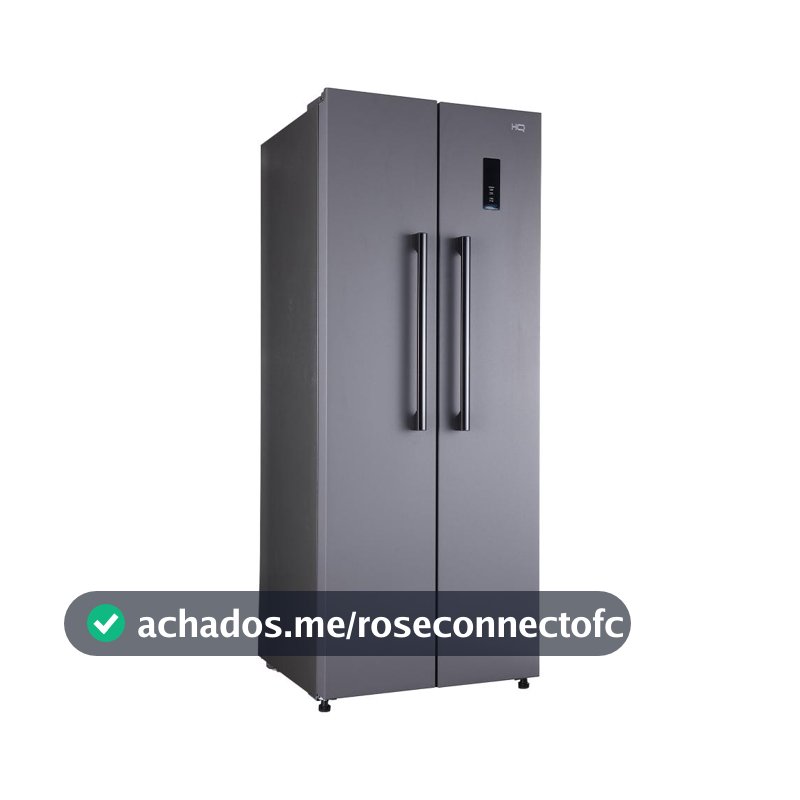 Geladeira Refrigerador HQ Frost Free Side By Side 460 Litros Cinza HQ-460SBSFF